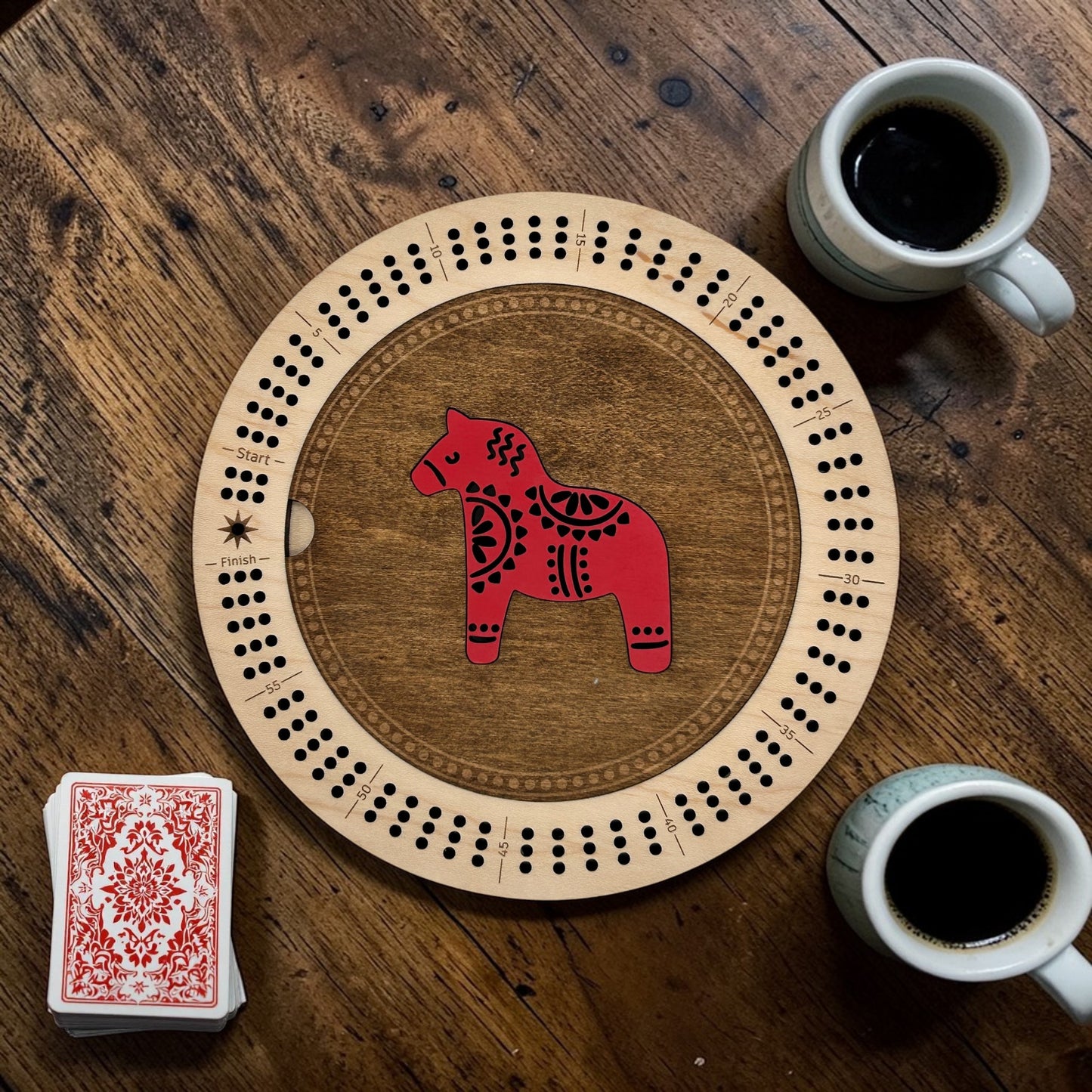 Dala Horse Cribbage Board (Wholesale)