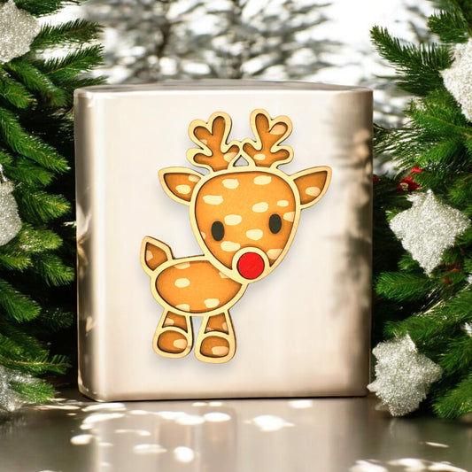 Rudolph, Santa, and Snowman Magnets