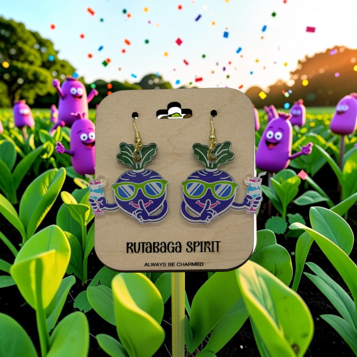Rutabaga Acrylic Earrings