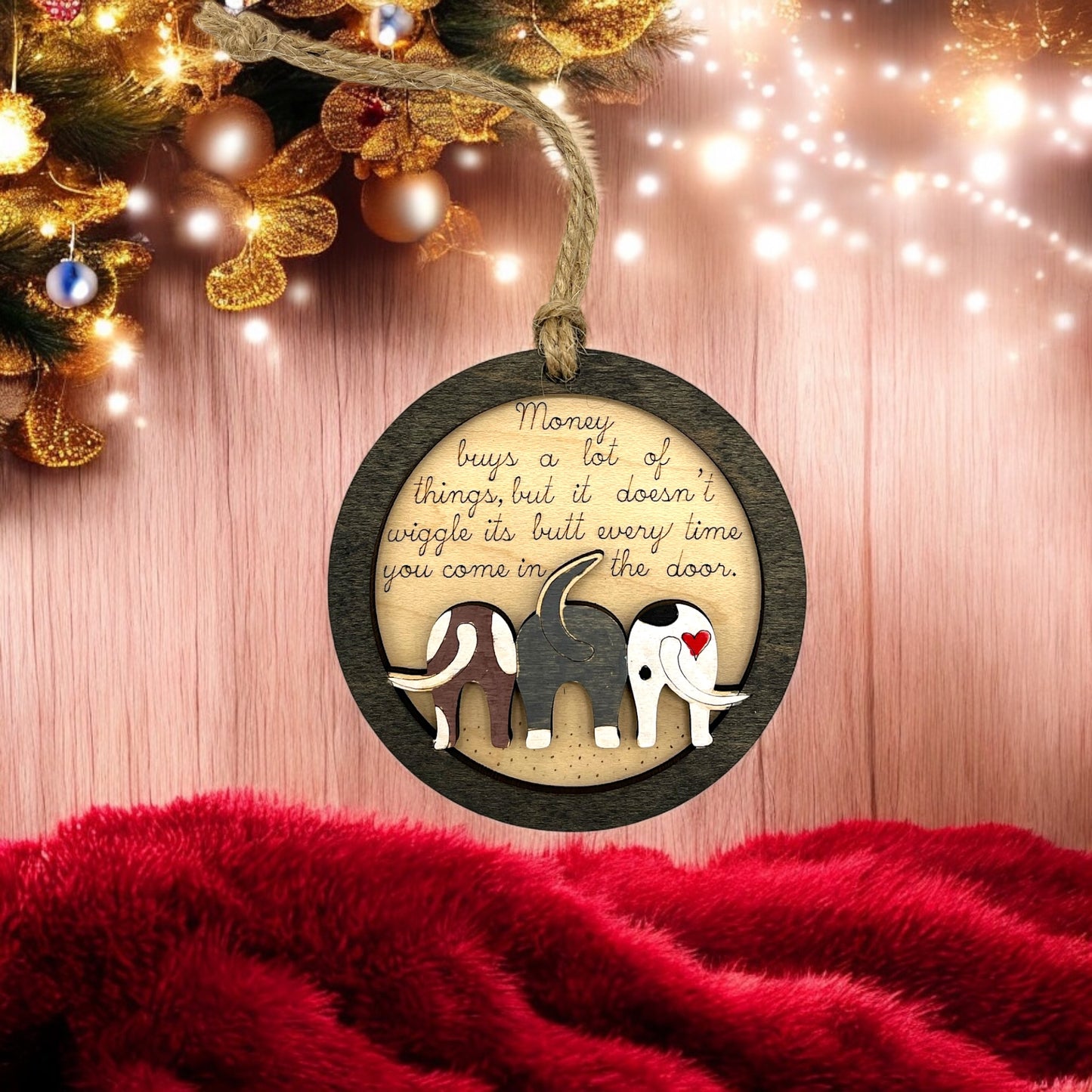 WiggleButt Dog Ornament