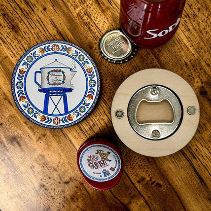 Custom Maple Bottle Opener Magnets