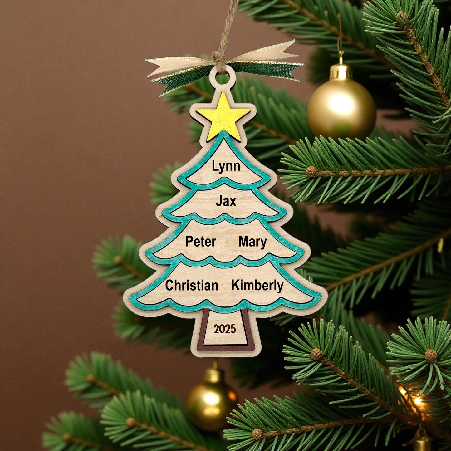 Family Christmas Tree Ornament (Personalized)
