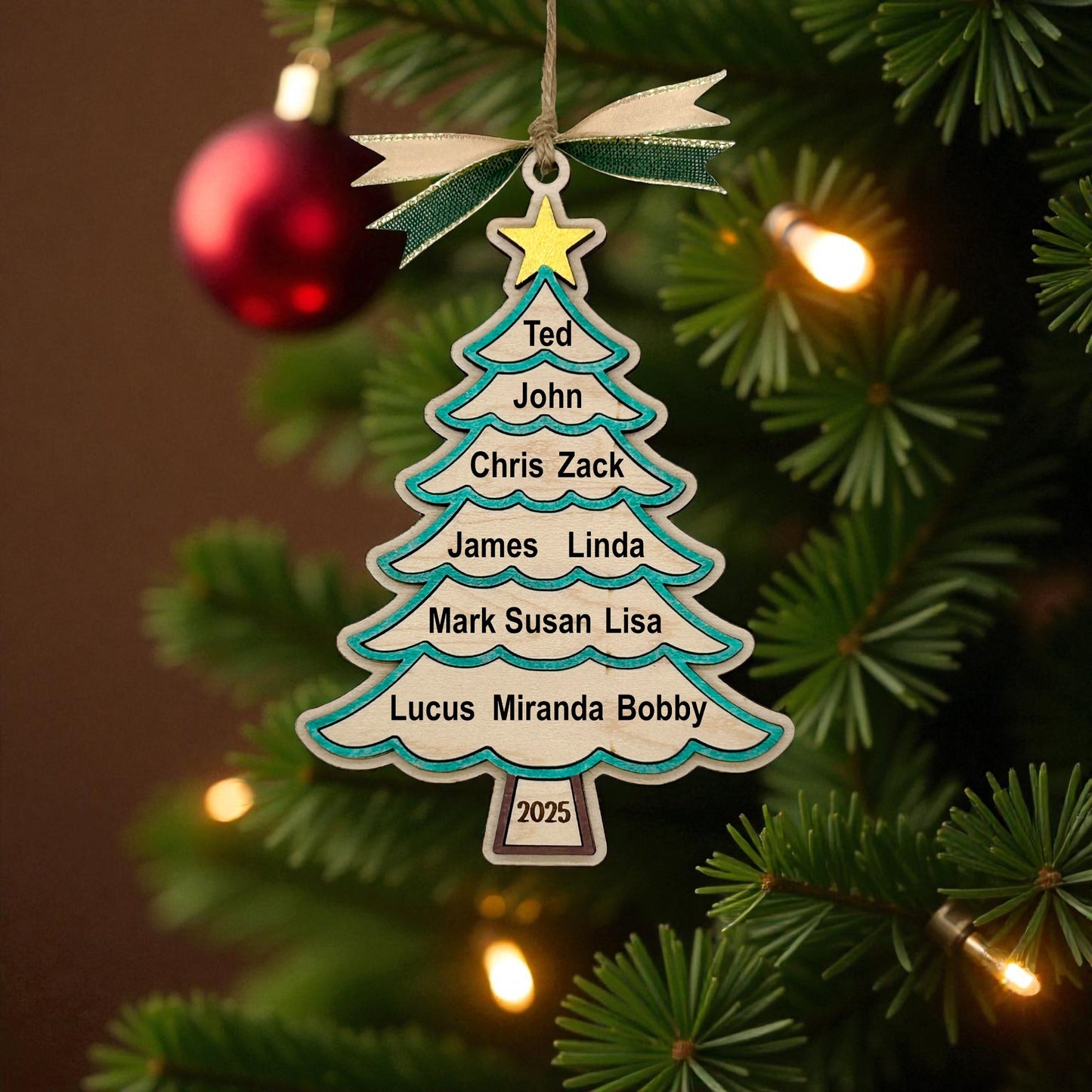 Family Christmas Tree Ornament (Personalized)