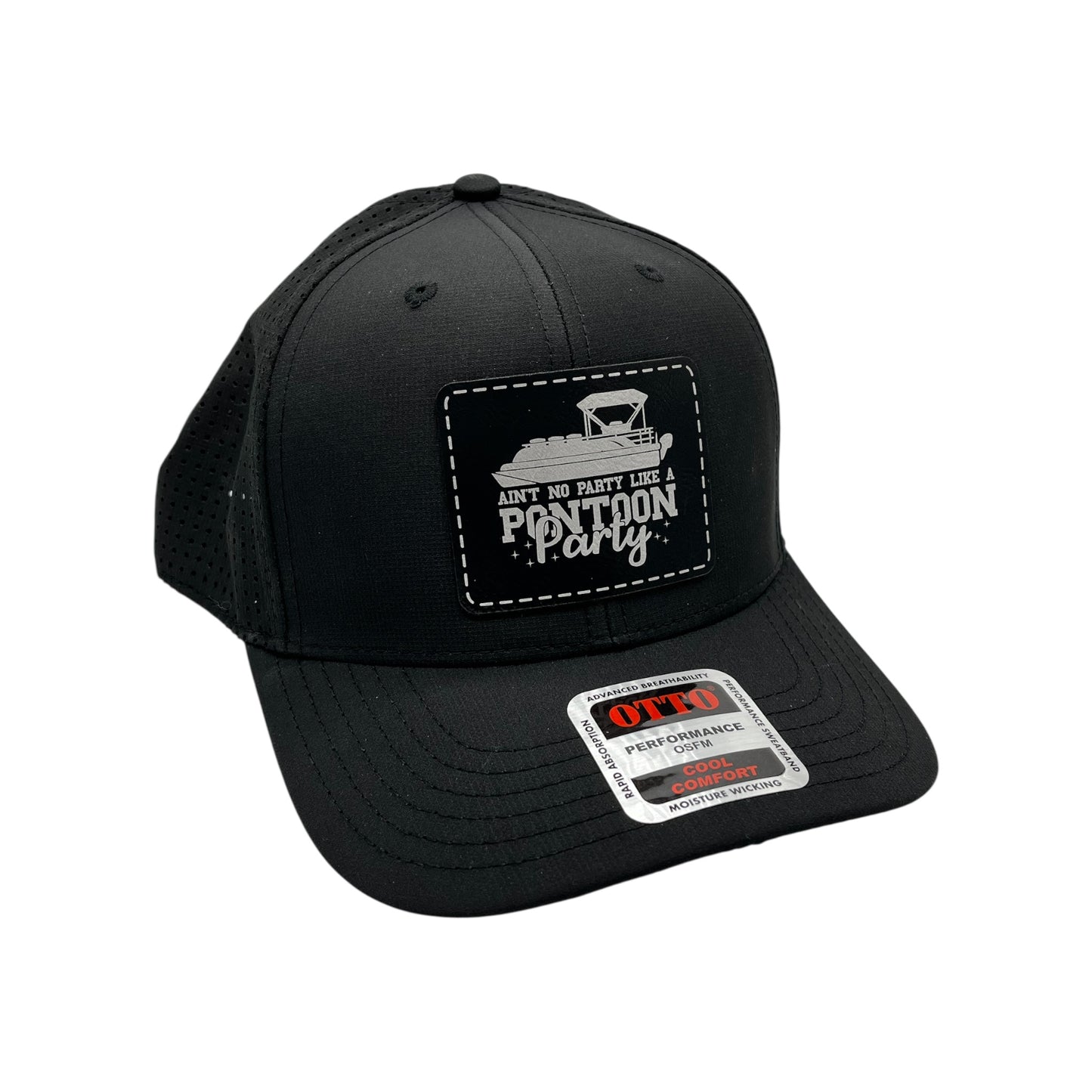 Engraved Leather Patch Baseball Hat