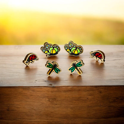 Stud Earrings (3 Pair)