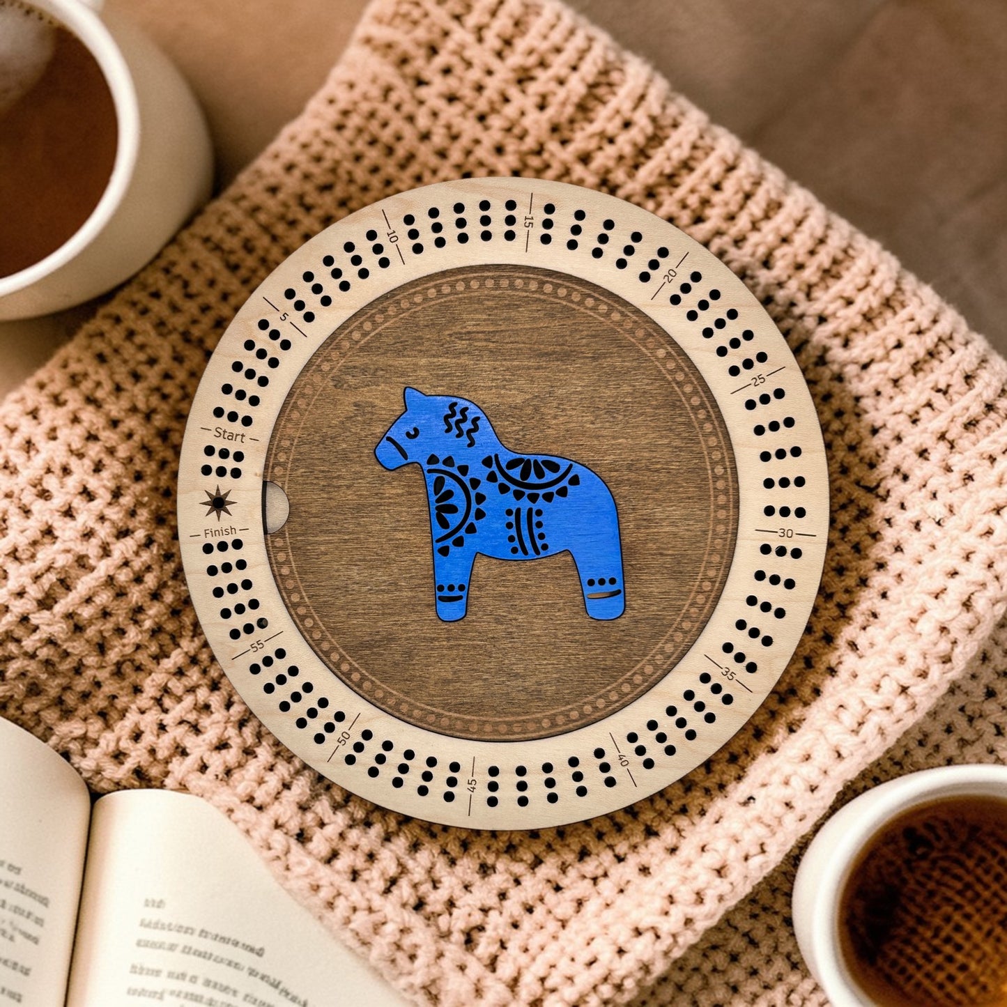 Dala Horse Cribbage Board (Wholesale)