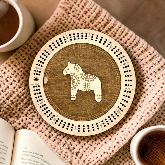 Dala Horse Cribbage Board (Wholesale)