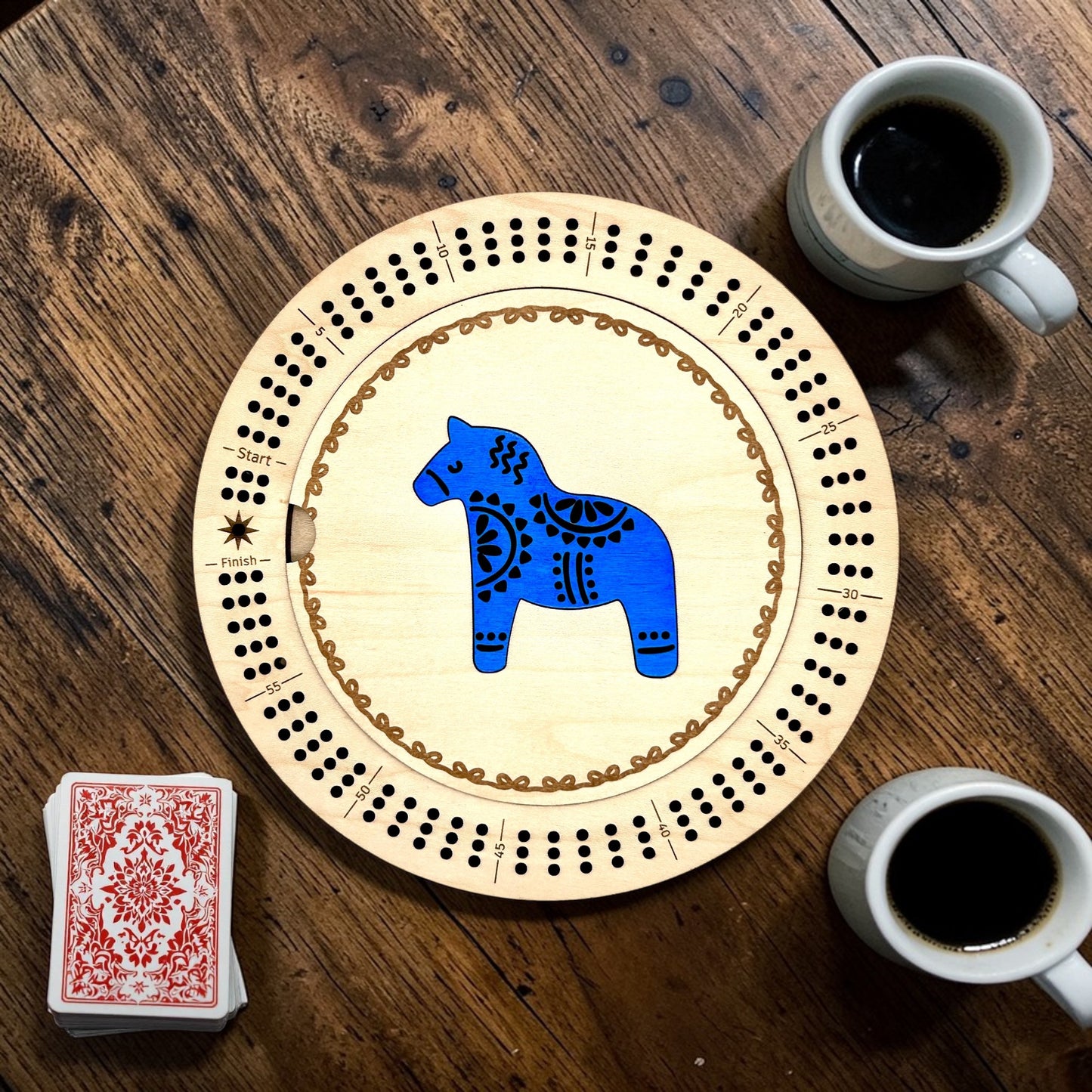 Dala Horse Cribbage Board - Wholesale