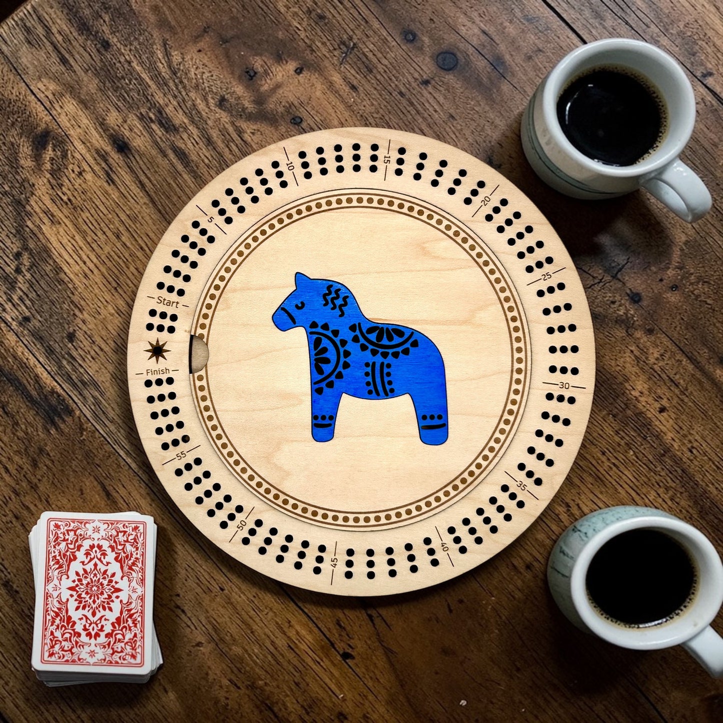 Dala Horse Cribbage Board - Wholesale