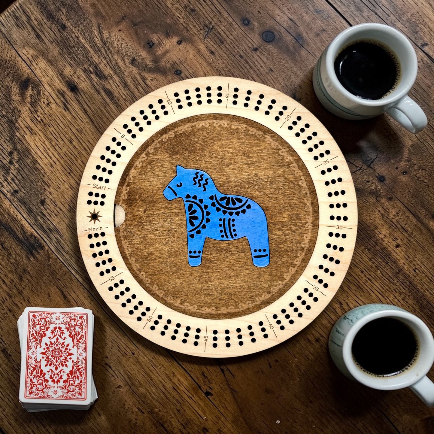 Dala Horse Cribbage Board - Wholesale