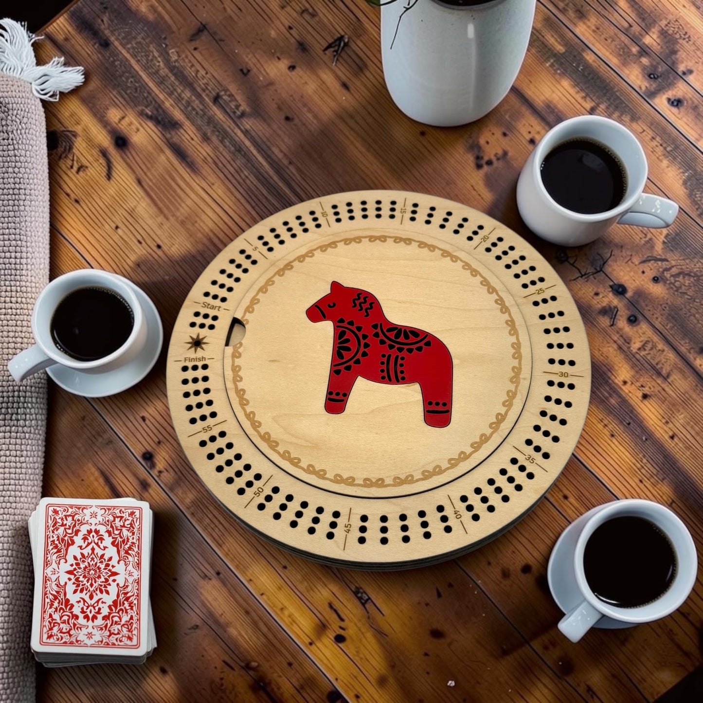 Dala Horse Cribbage Board - Wholesale