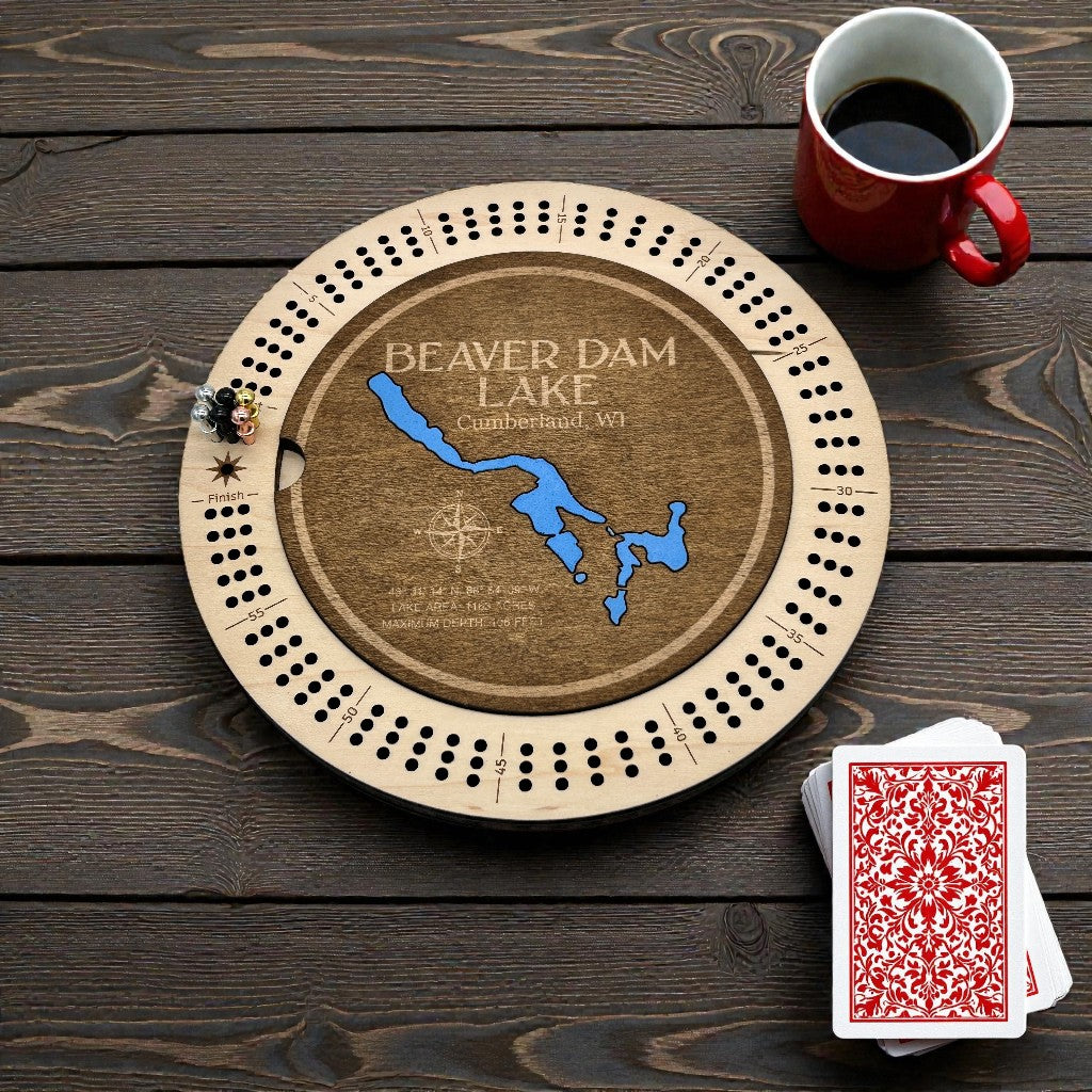 Lake Round Cribbage Boards
