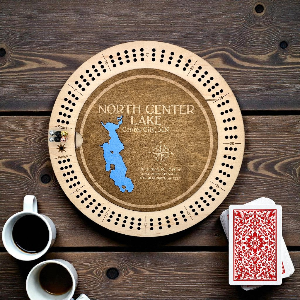 Lake Round Cribbage Boards