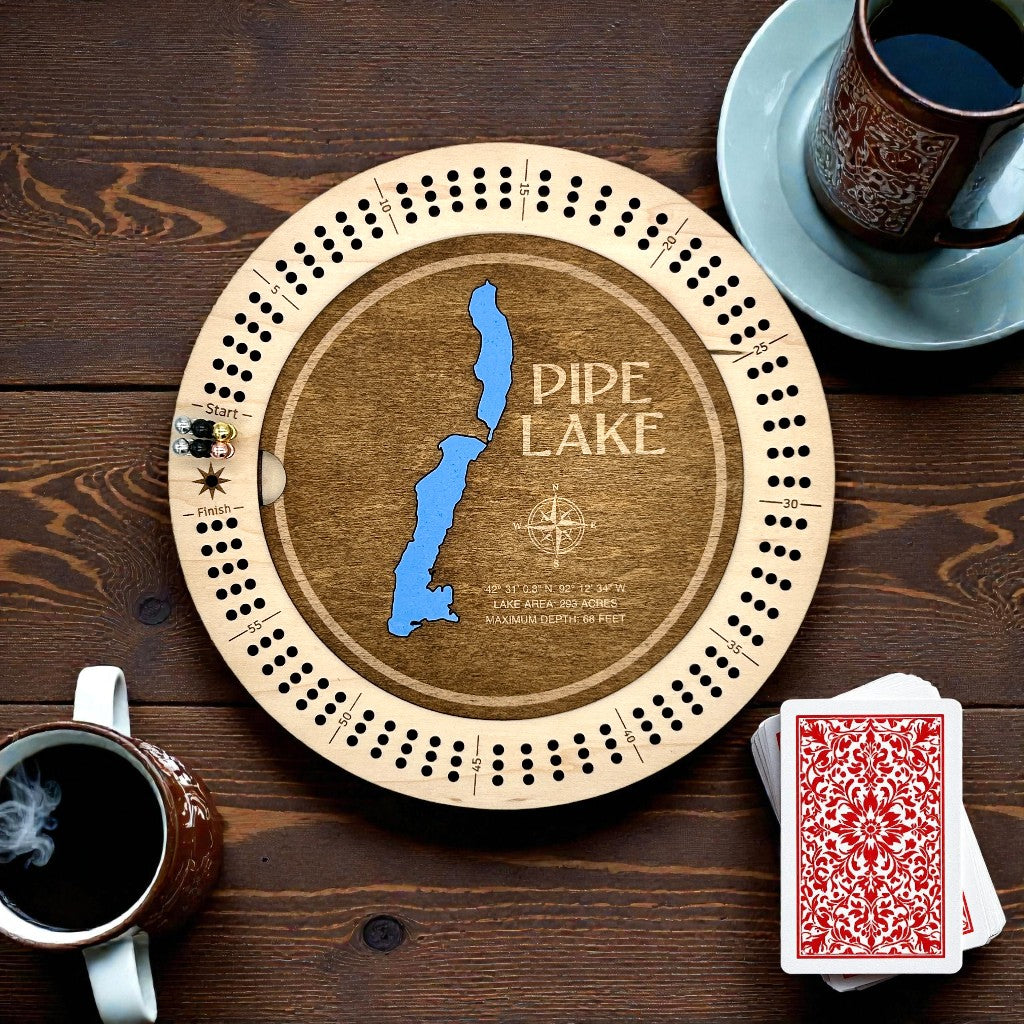 Lake Round Cribbage Boards
