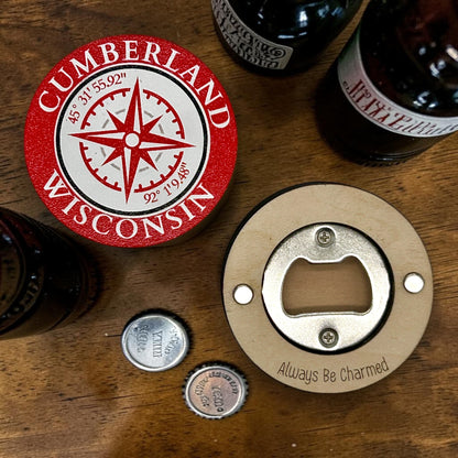 Custom Maple Bottle Opener Magnets