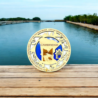 Personalized City & Town Magnet – Custom Maple Wood State & Local Events Magnet