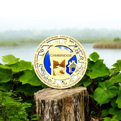 Personalized City & Town Magnet – Custom Maple Wood State & Local Events Magnet