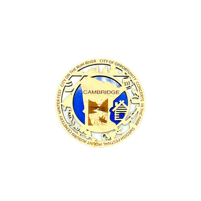 Personalized City & Town Magnet – Custom Maple Wood State & Local Events Magnet
