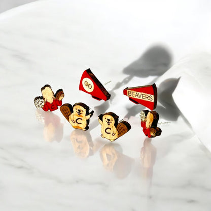 Stud Earrings (3 Pair)