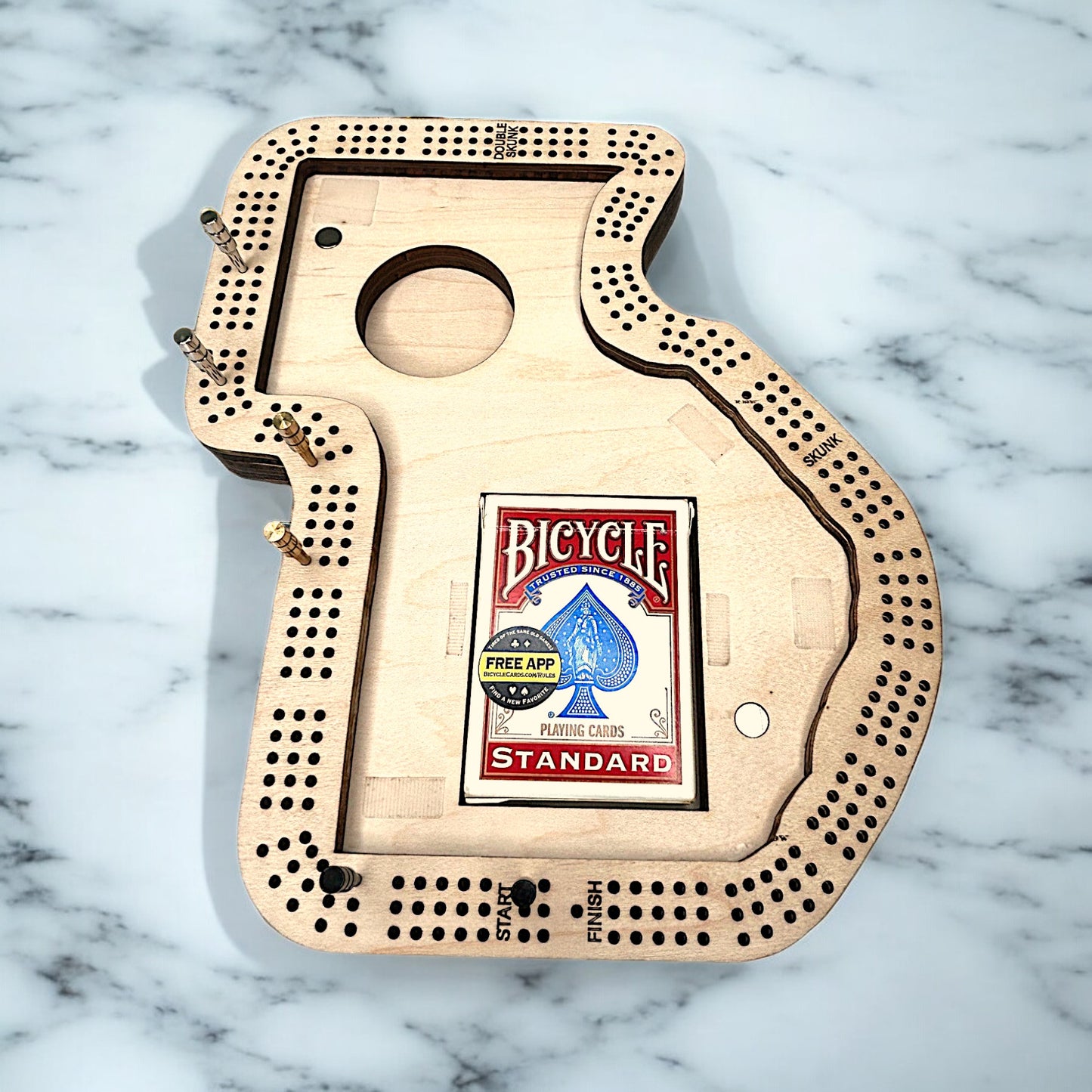 CCHS Cribbage Board with or without card storage - Wholesale