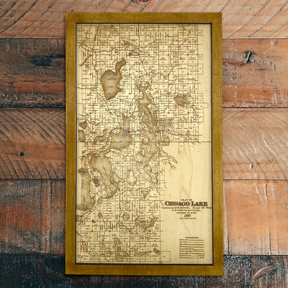 Historical Map Art - Towns in Chisago County MN