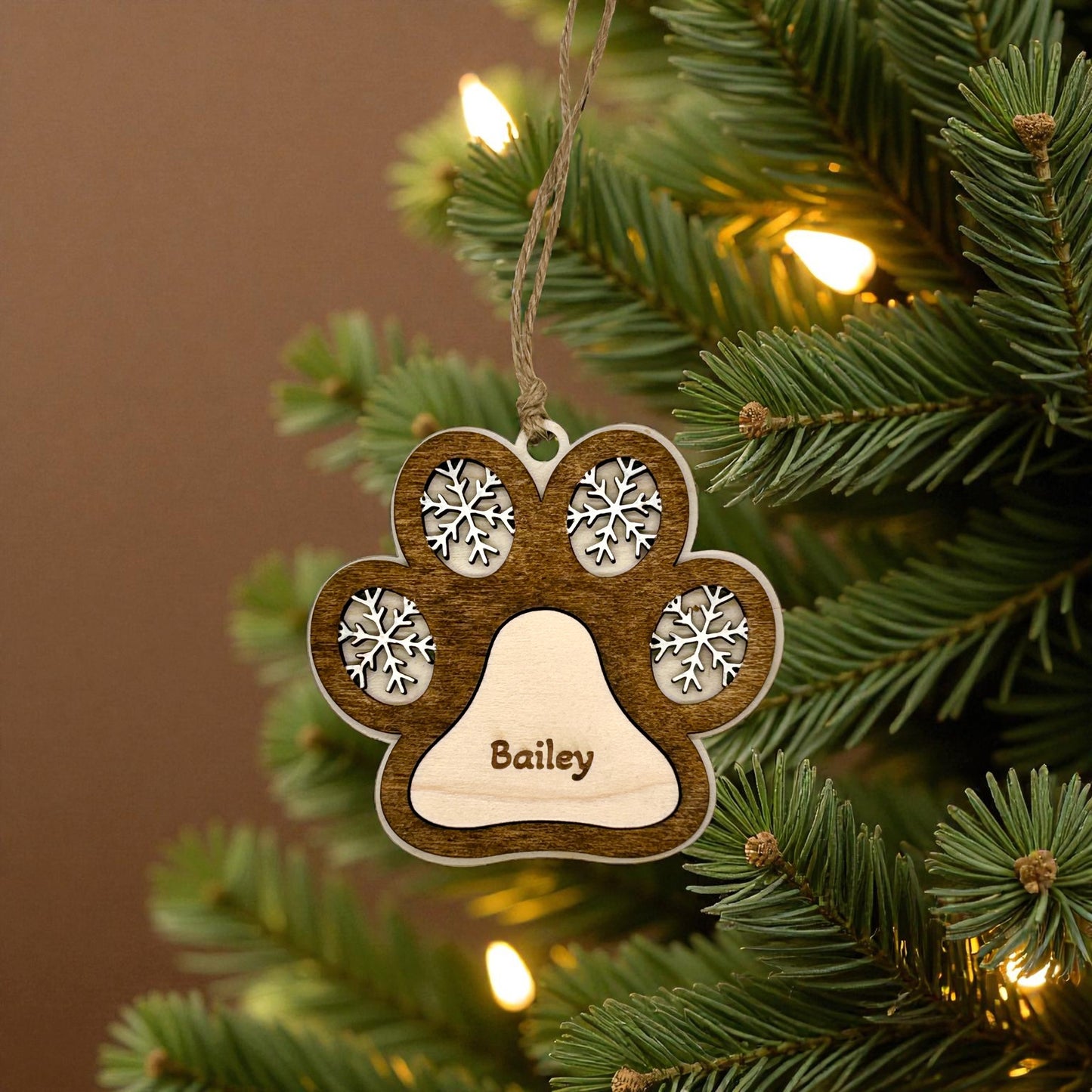 Pet Paw Ornament (Personalized)