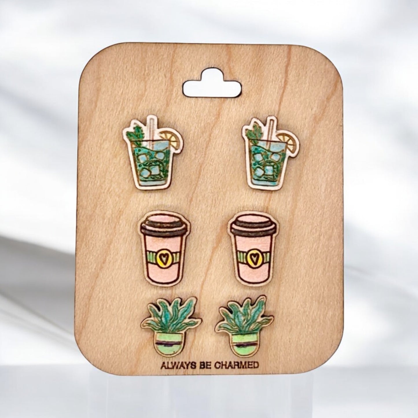 Stud Earrings (3 Pair) Wholesale