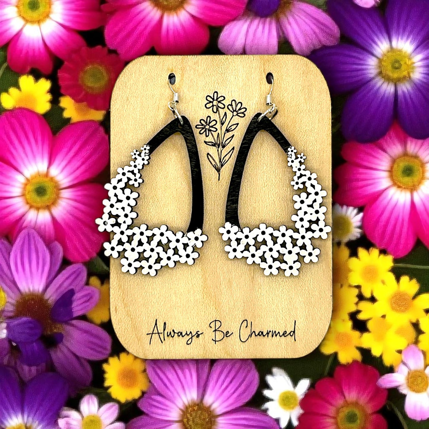 Teardrop Flower Earrings Wholesale