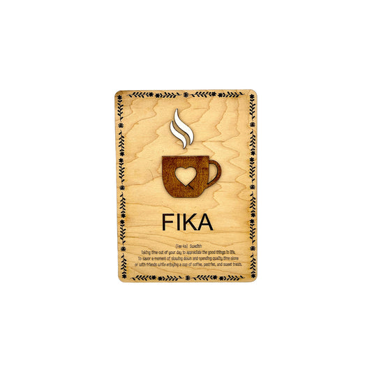 FIKA With Border Wooden Artwork - Wholesale