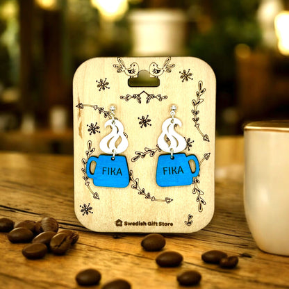 Fika Coffee Cup Earrings