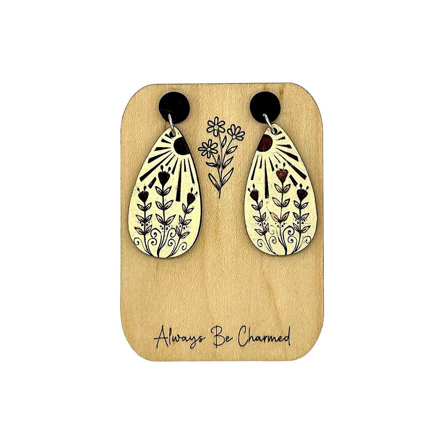 Sun and Flower Earrings