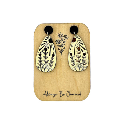 Sun and Flower Earrings