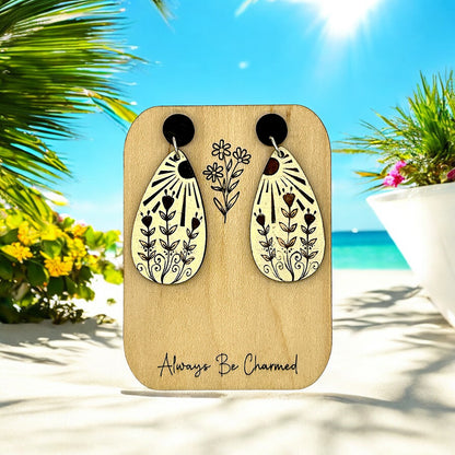 Sun and Flower Earrings