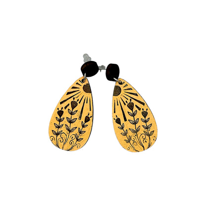 Sun and Flower Earrings