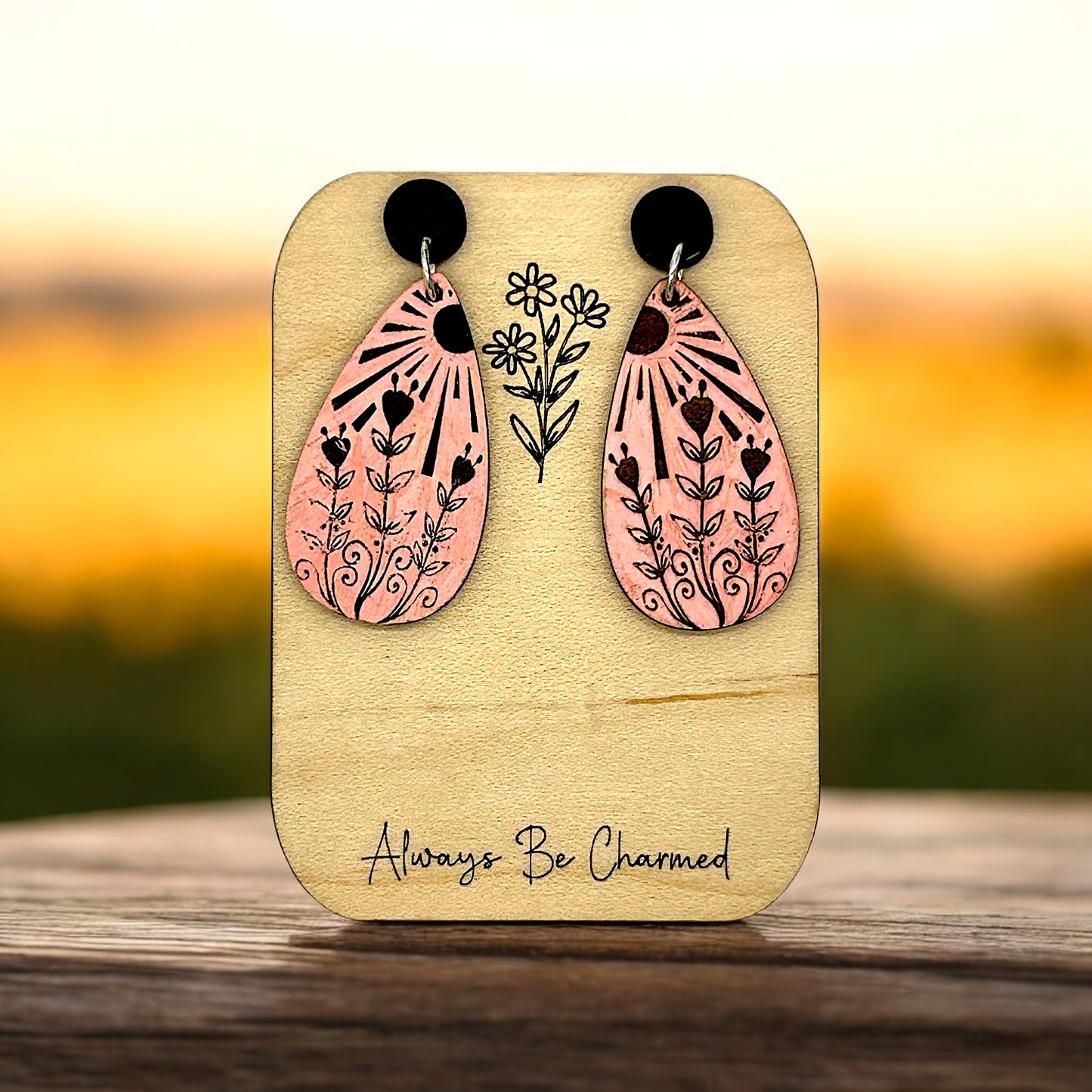 Sun and Flower Earrings