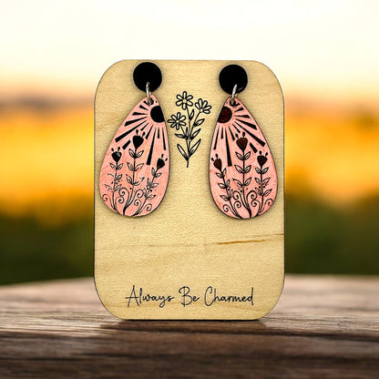 Sun and Flower Earrings