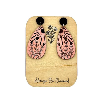 Sun and Flower Earrings