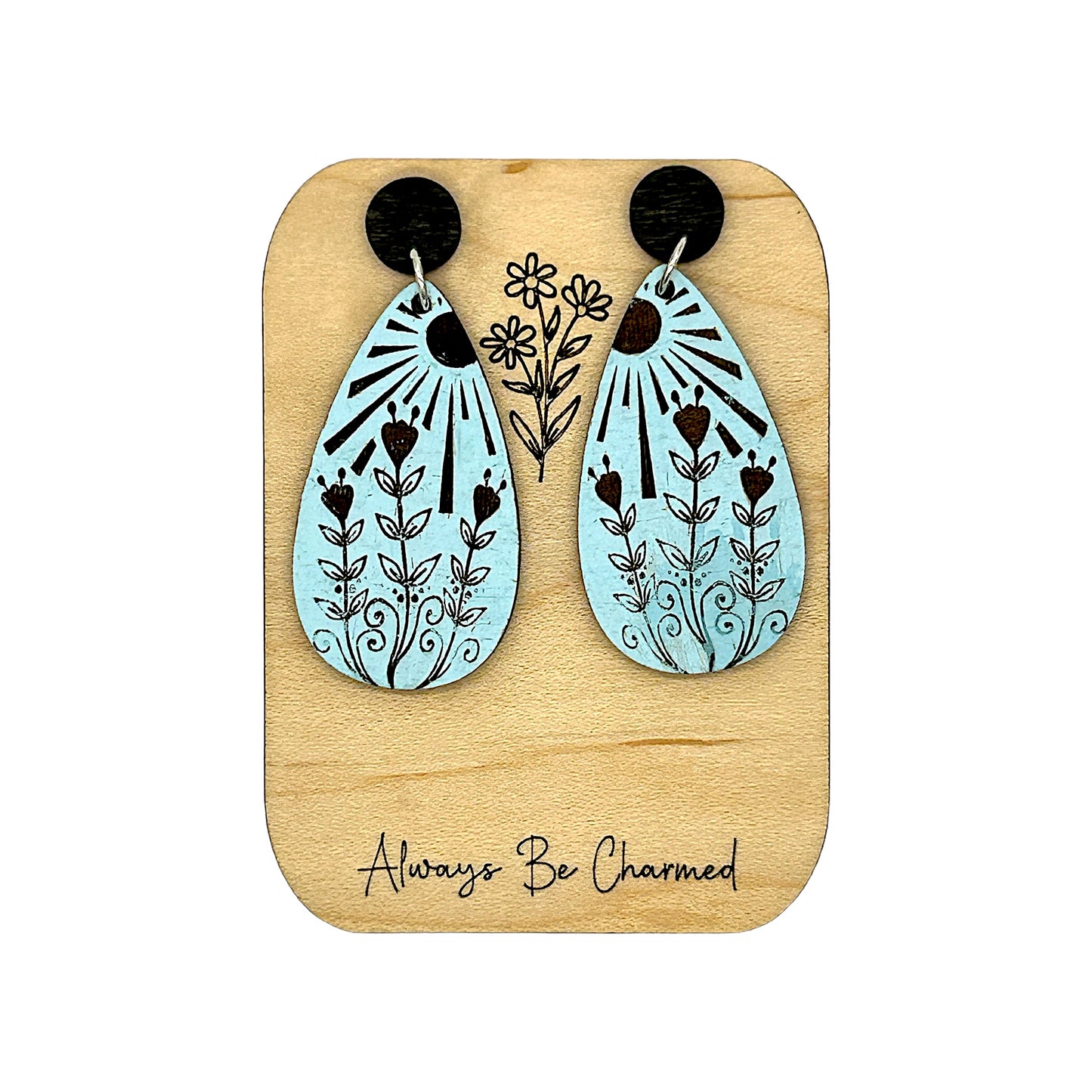 Sun and Flower Earrings