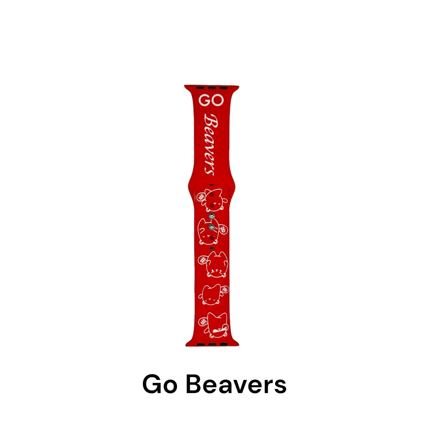 Two Tone Engraved Silicone Watch Bands