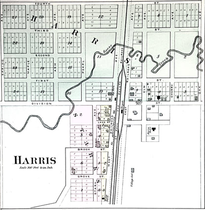 Historical Map Art - Towns in Chisago County MN