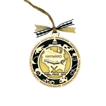 Custom City & Town Double-Layer Ornament | Personalized City, State