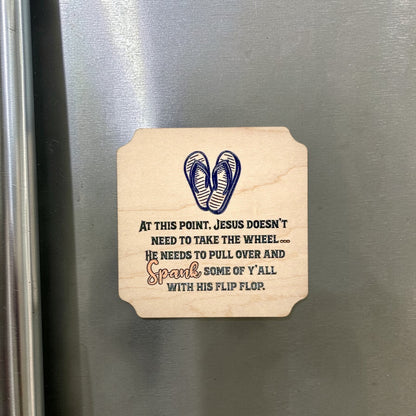 Funny Life Saying Maple Wood Magnet – UV Printed Funny Fridge Magnet