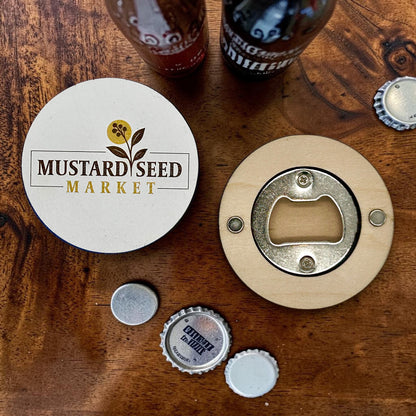 Custom Maple Bottle Opener Magnets