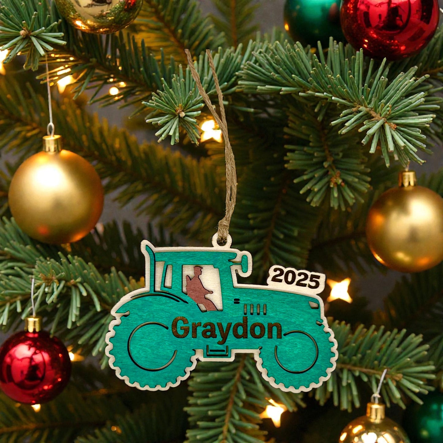 Tractor Ornament (Personalized)