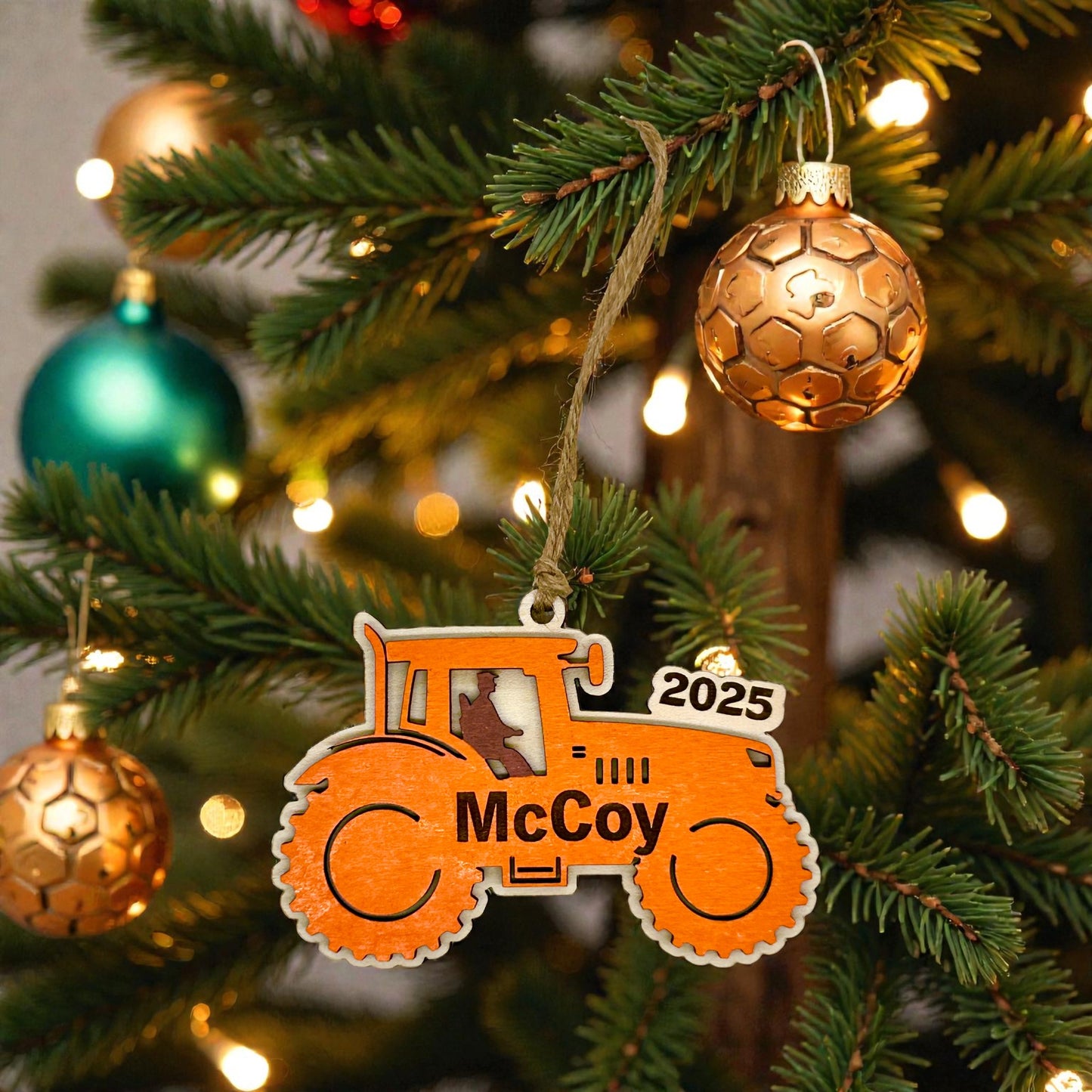 Tractor Ornament (Personalized)