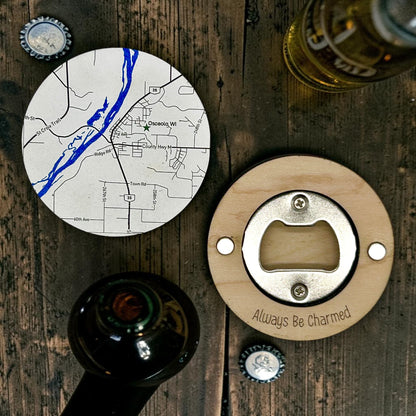 Custom Maple Bottle Opener Magnets