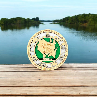 Personalized City & Town Magnet – Custom Maple Wood State & Local Events Magnet