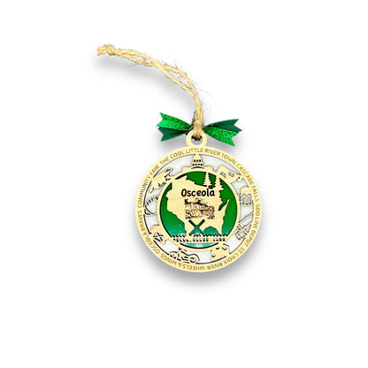 Custom City & Town Double-Layer Ornament | Personalized City, State