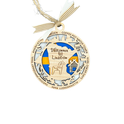 Custom City & Town Double-Layer Ornament | Personalized City, State
