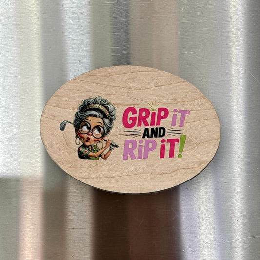 Funny Golf Saying Maple Wood Magnet – UV Printed Funny Fridge Magnet